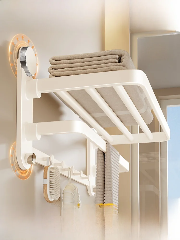 bathroom-wall-mounted-towel-rack-suction-cup-bath-towel-holder-iron-storage-shelf-cream-style-no-drilling-required
