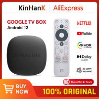 Kinhank Android 12 Google TV Box With Netflix 4K Ultra HD Certified Dolby Vision HDR10+ 2G 16G Streaming Media Device