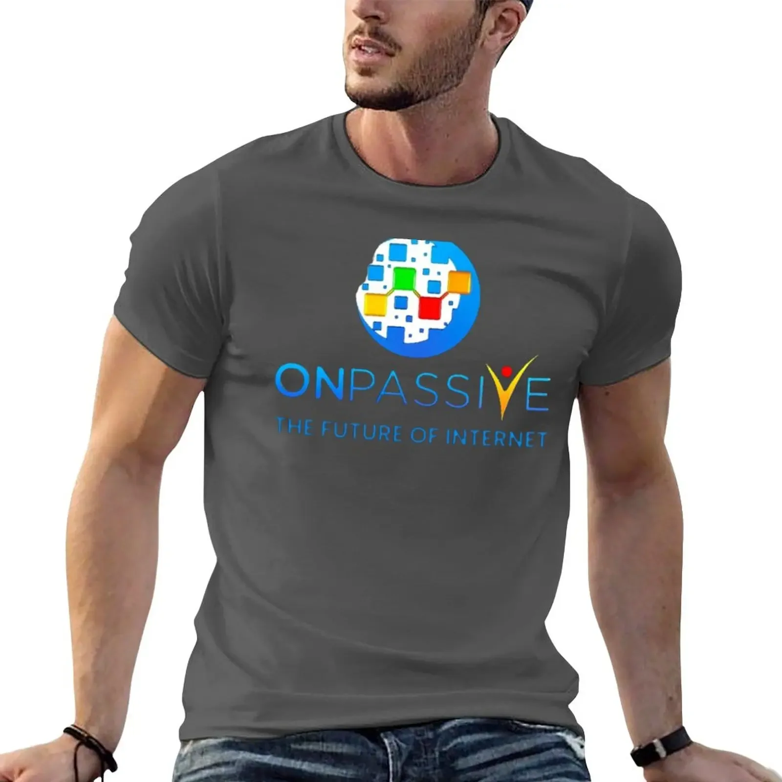 New ONPASSIVE THE FUTURE OF INTERNET T-Shirt rapper graphic tees for a boy clothing for men