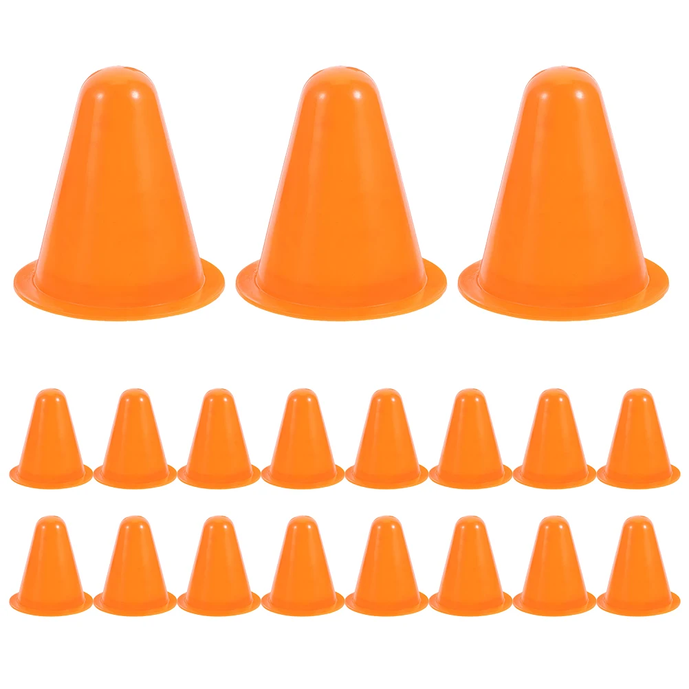 

20pcs Roller Skating Cones Gym Training Agility Markers Small Traffic Piles Sports PE Durable Plastic Storage Skate Practice