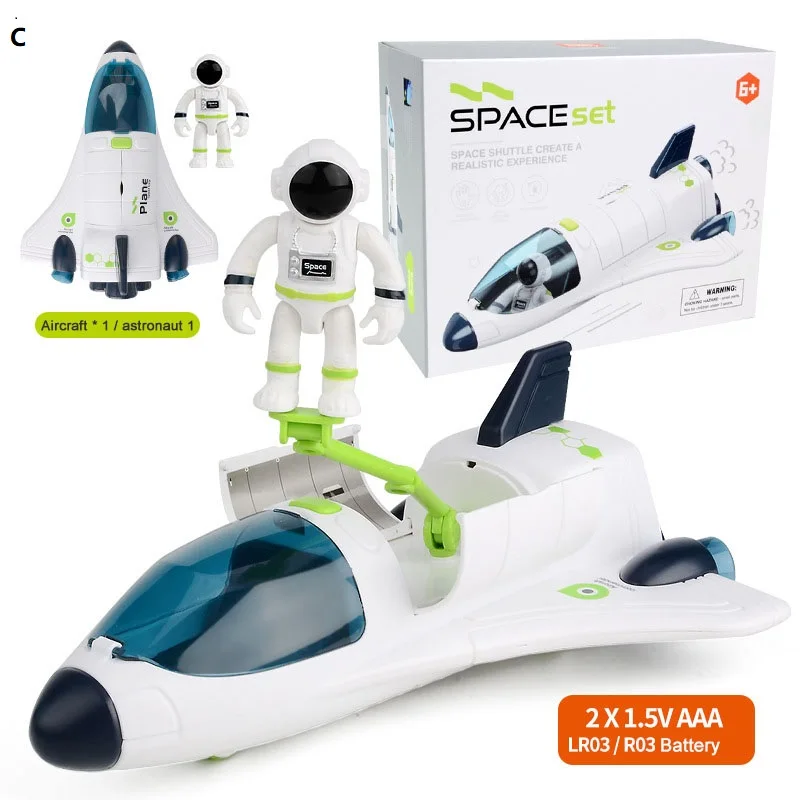 Space Rocket Toy Astronaut Spaceship Toy Kids Early Education Toy Birthday Gift For Boys Girls