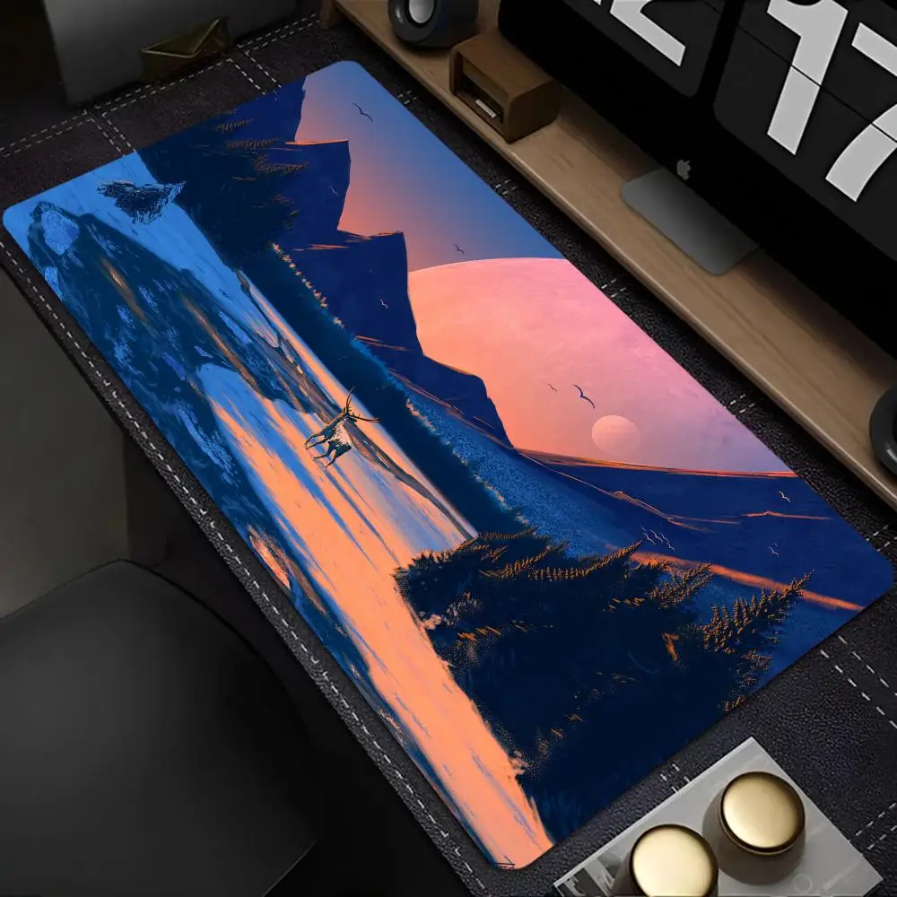 سجادة ماوس سحرية للكمبيوتر XXL سجادة ماوس للماوس وسادة حصيرة مكتبية للكمبيوتر الشخصي سجادة غامضة سجادة ماوس وسادة كبيرة