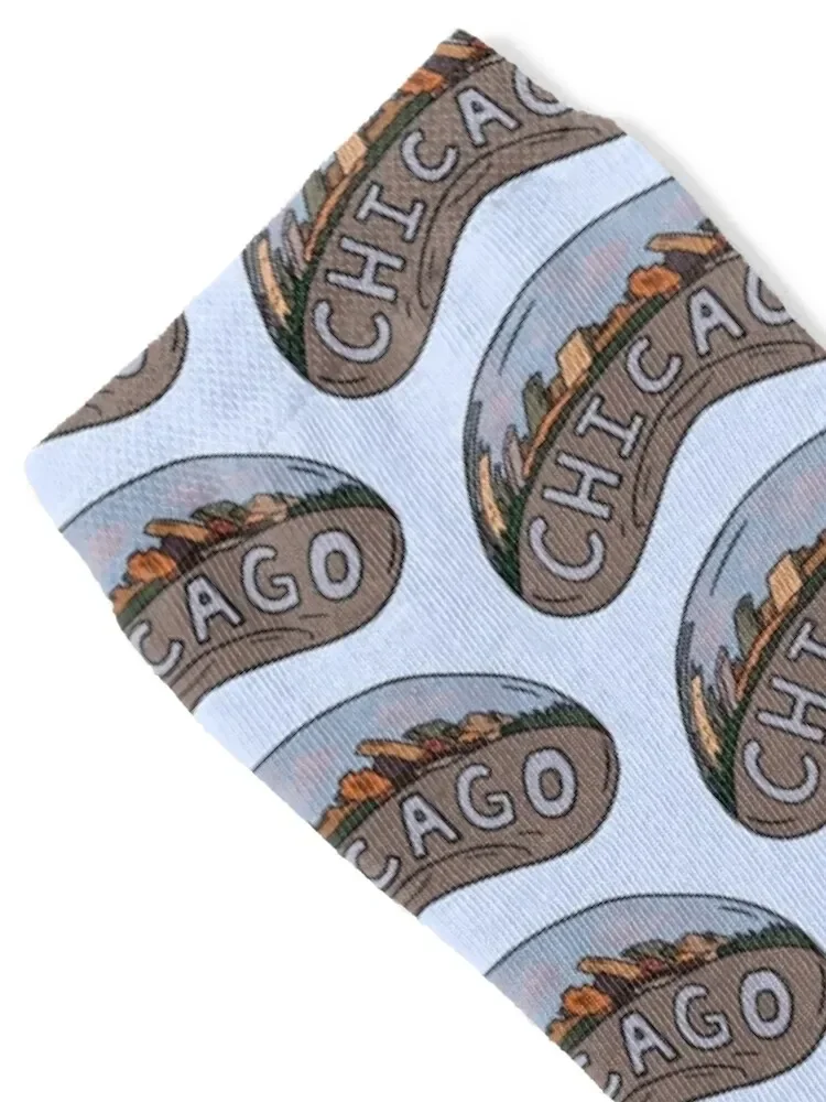 The Bean Chicago Socks Stockings funny gifts winter gifts essential Socks Women's Men's
