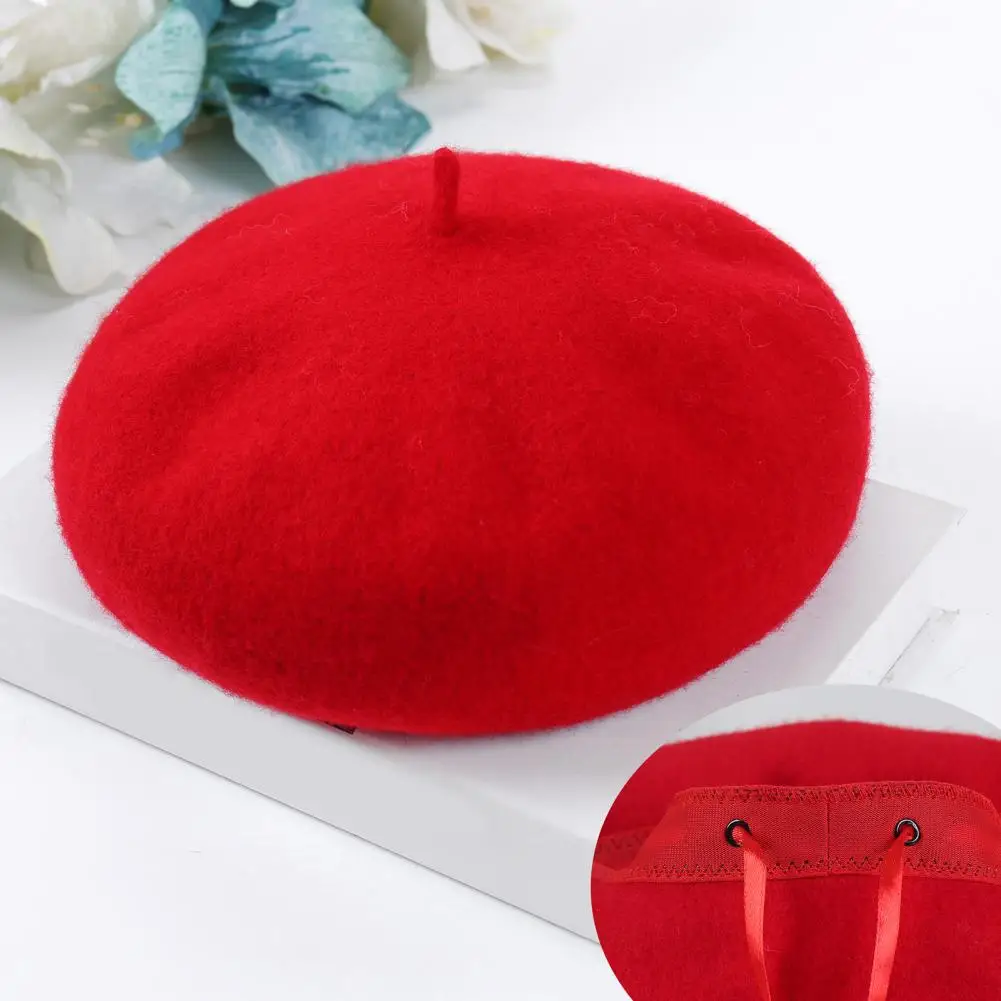 قبعة رسام بلون سادة وملمس ناعم للجنسين، قبعة دلو فروي سهلة التنظيف، قبعة بيريه شتوية من الفرو، إكسسوارات عصرية