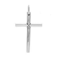 Real Solid 925 Sterling Silver Cross Pendant For Men And Women Smooth High Polishing Simple Design Jesus Christ Jewelry