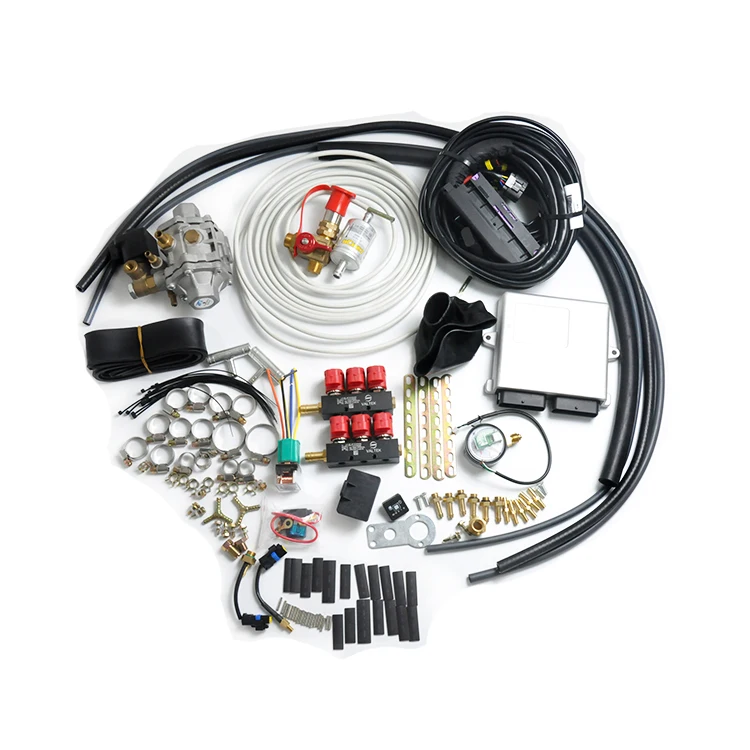 New 6 Cylinder CNG Conversion Kit with Sequential Fuel Injection ECU for Cars Auto Car Parts Engine GNV Natural Gas CNG Kit