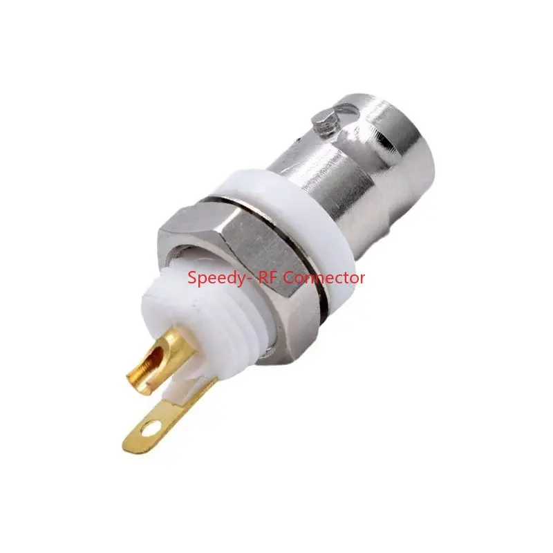 2-10Pcs Q9 BNC Male Female Socket Mount Welding Insulation Solder Connector Chassis Panel Mount Antenna Coax Fast Delivery Brass