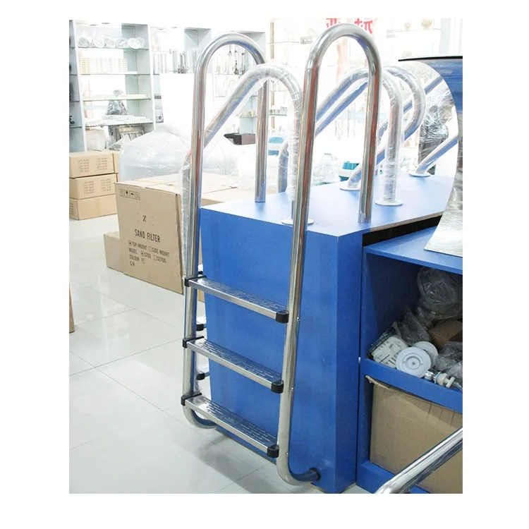 Swimming Pool Handrail Ladder SS304 4 Steps Pool Heavy Duty Ladder Stainless Steel  MU-415 1.0mm