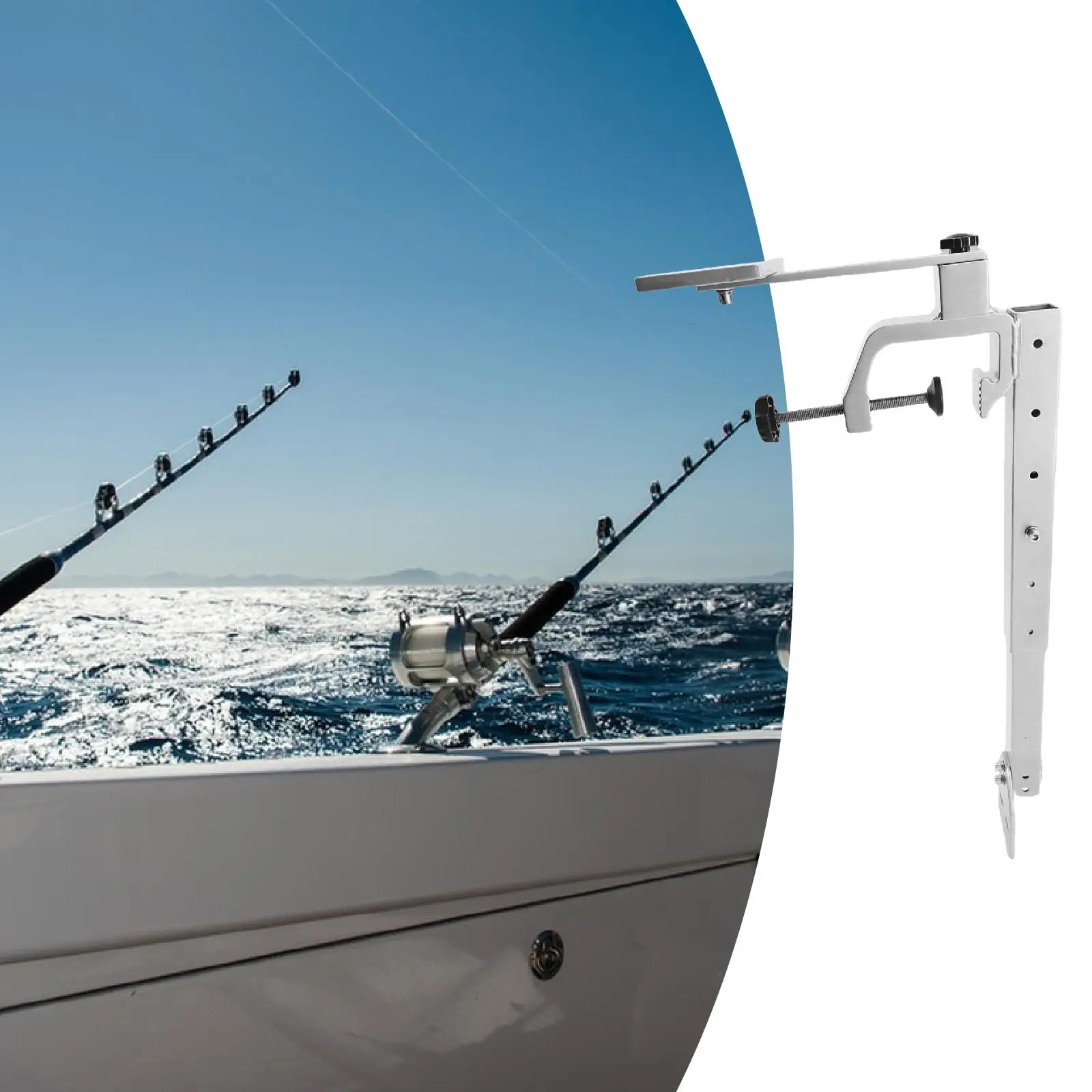 Aluminum Fish Finder Mount Adjustable Bracket for Boats 360 Degree Rotation Fishfinder Holder High Performance Fishing Equipment