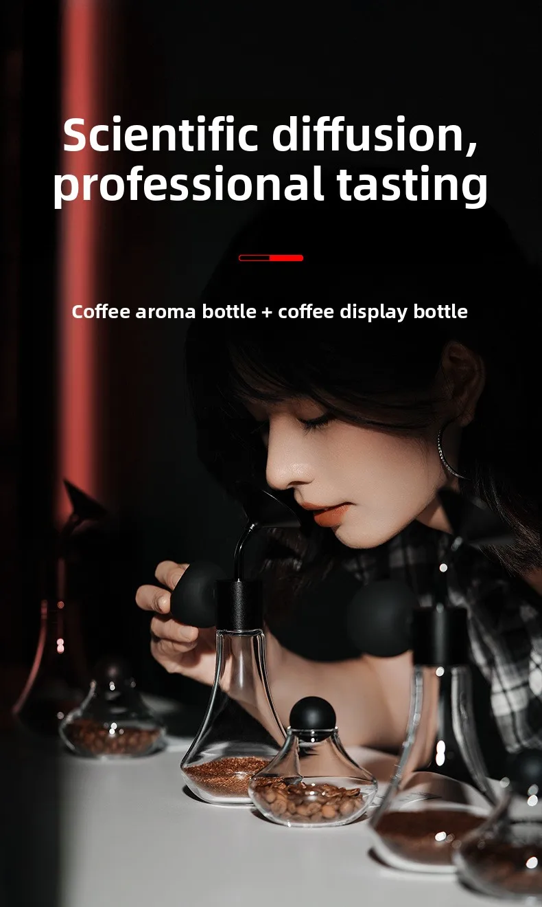 Aroma Scent Display Bottle Glass Coffee Bean Tea Perfume Essential Oil Sample Testing Tasting Storage Jar
