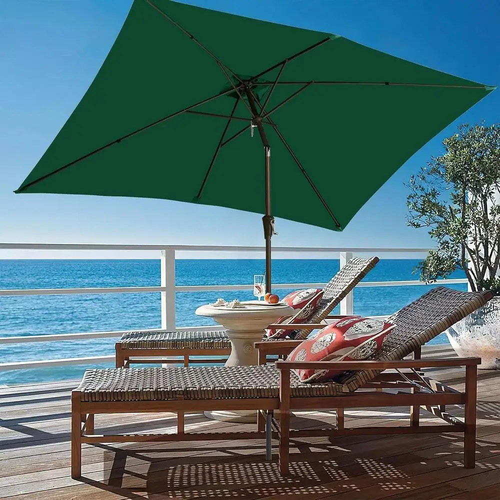 Outdoor Umbrella Replacement Canopy 6.6x10ft Patio Umbrella Replacement Canopy Heavy Duty Cantilever Parasol Top For Deck