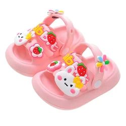 Pantofole per bambini neonate estate cartone animato carino doccia indossare pantofole con suola morbida principessa per bambini scarpe da ragazza