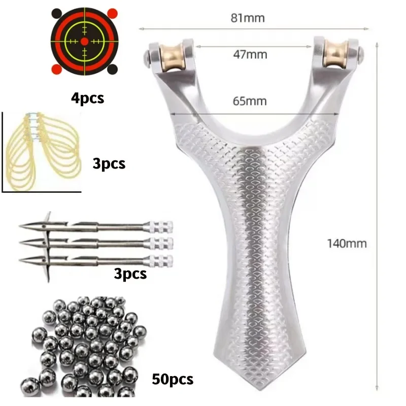 

Tiangang pulley slingshot precision fish shot stainless steel fish dart slingshot metal shark swim bladder over the top of aviat