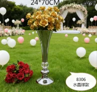 12pcs)69cm tall)Flower Stand Wedding Decoration Stand Wholesale Wedding Decoration Crystal Flower vase floral stand qq328