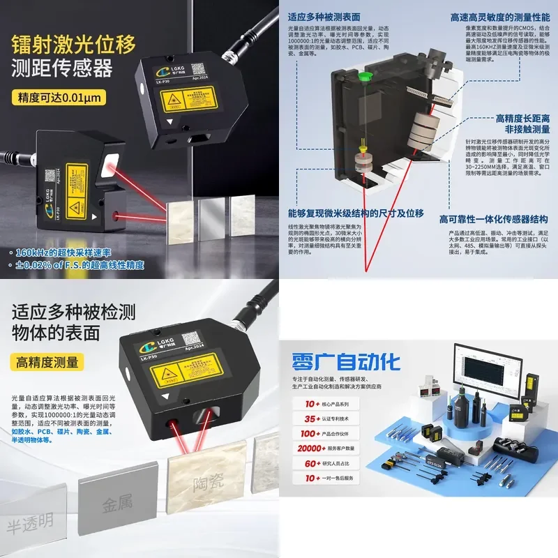 for LK-P Micron Laser Point Displacement Ranging Sensor High Low Thickness Switch Analog Output