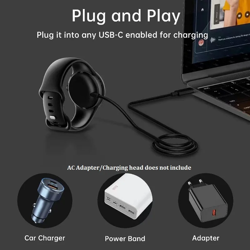 Ladekabel für Google Pixel Watch 2 Smartwatch USB Typ C Magnet adapter Ladestation kabel