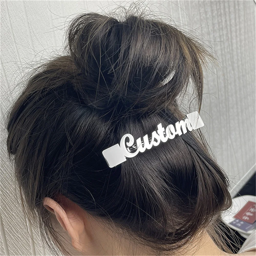 

Custom Name Hairpin Barrettes for Women 2022 New Personalized Name Hair Clip Letters for Women Girls Customize Accessori Gift