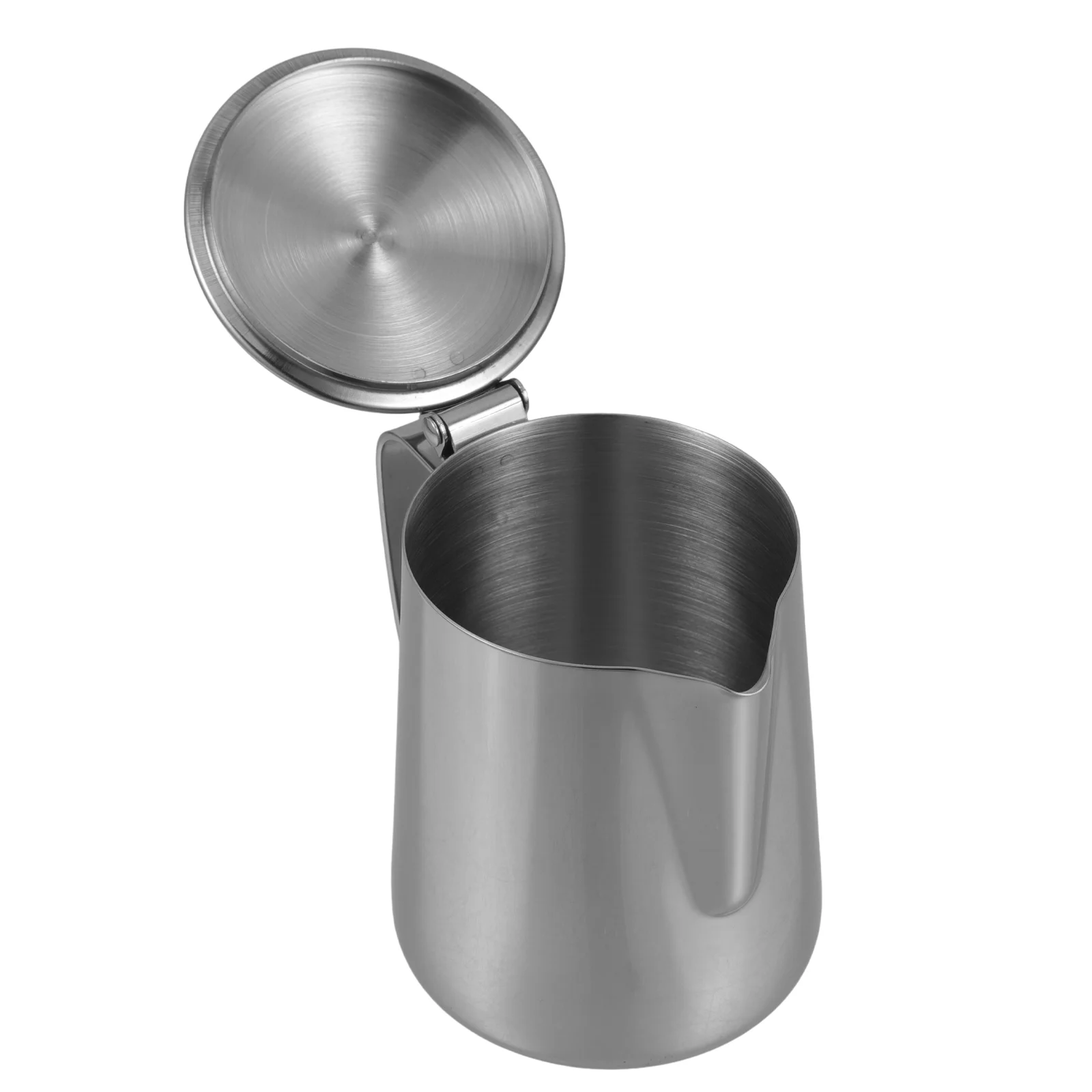 

Coffee Mug Stainless Steel Cup Rust-proof Kettle with Cover Storage Container Simple Garland Silver Milk