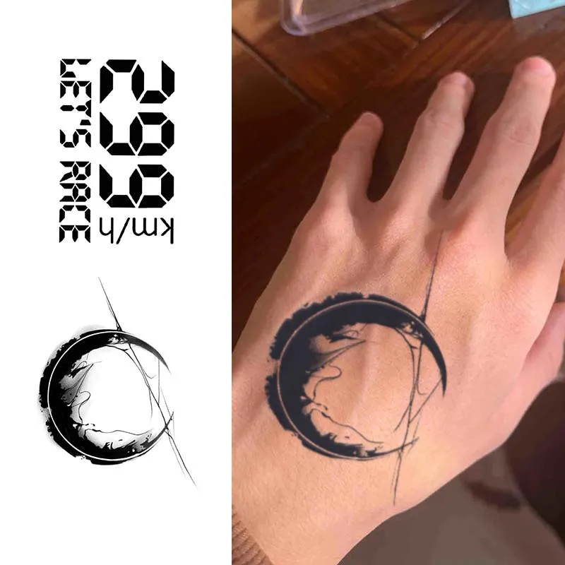 6 pz/set di lunga durata di piccole dimensioni a base di erbe Semi permanente autoadesivo del tatuaggio mano del braccio impermeabile autoadesivo