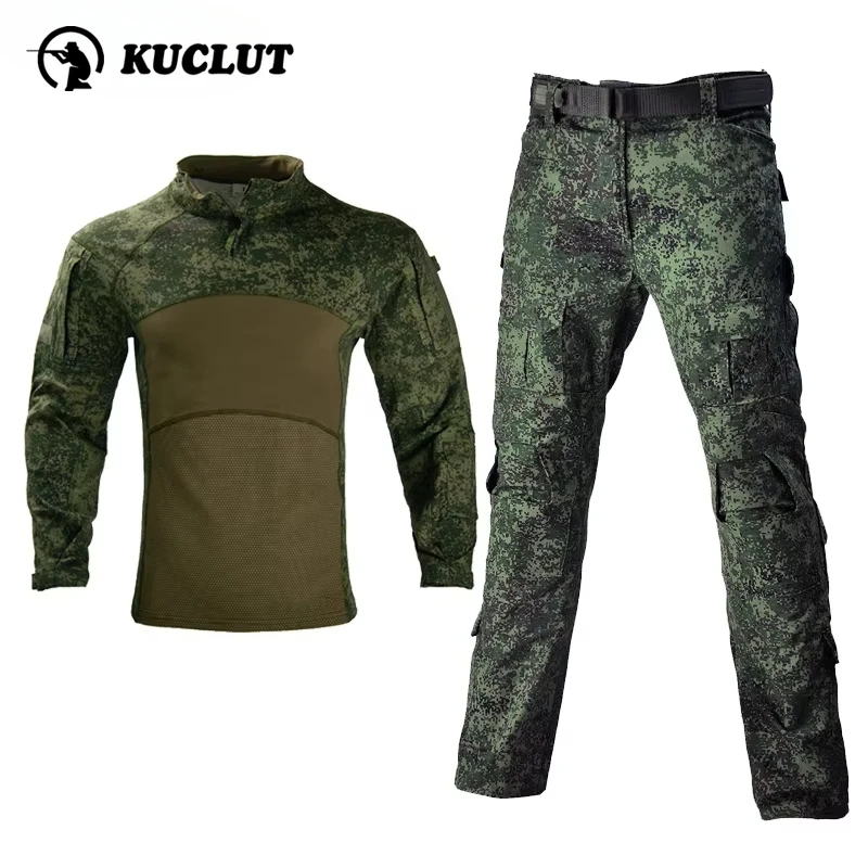 Spring Thin Style Tactical Frog Suit Set Men Quick Drying Wear-resistant Breathable 2-piece Outdoors Training Hunting Uniform