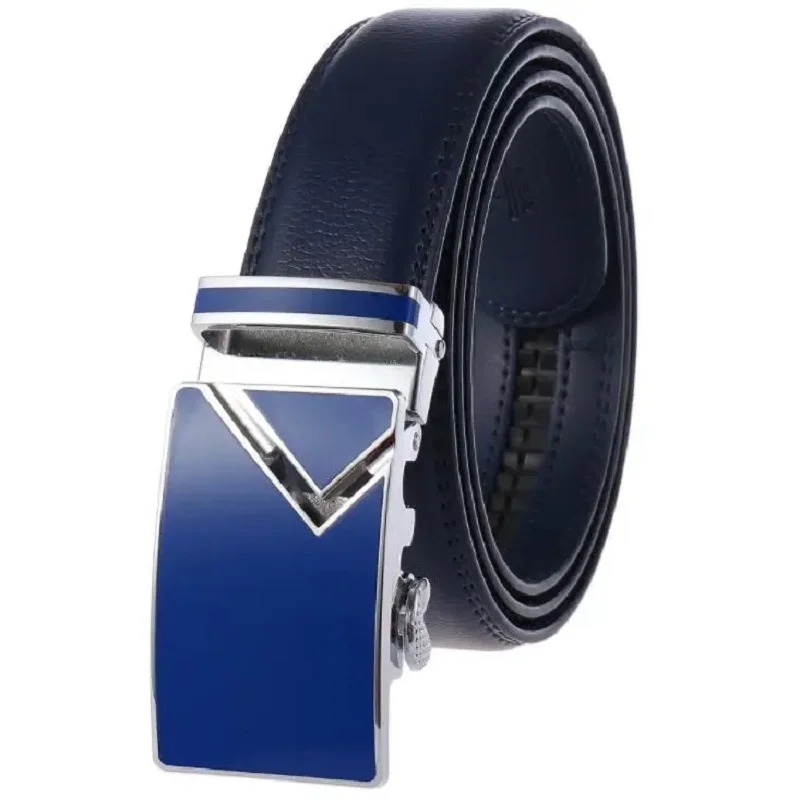 Luxusmarke Herren gürtel hochwertige Echt leder männliche automatische Schnallen gürtel Luxus Designer Casual Business Rindsleder gürtel – Detail 6