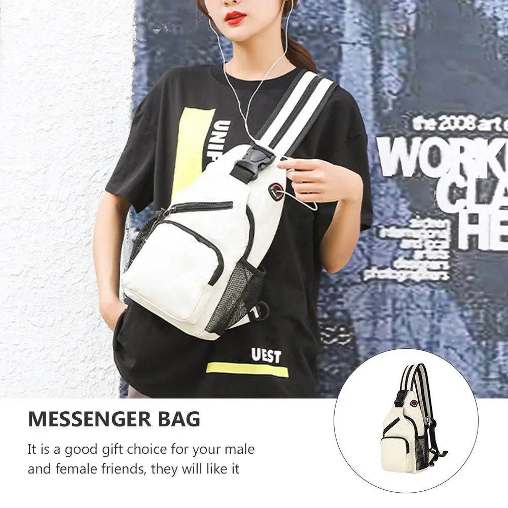 

1Pcs Multifunctional Canvas Backpack Casual Crossbody Messenger Bag Storage Shoulder Bag for Travel Shopping Beach Camping