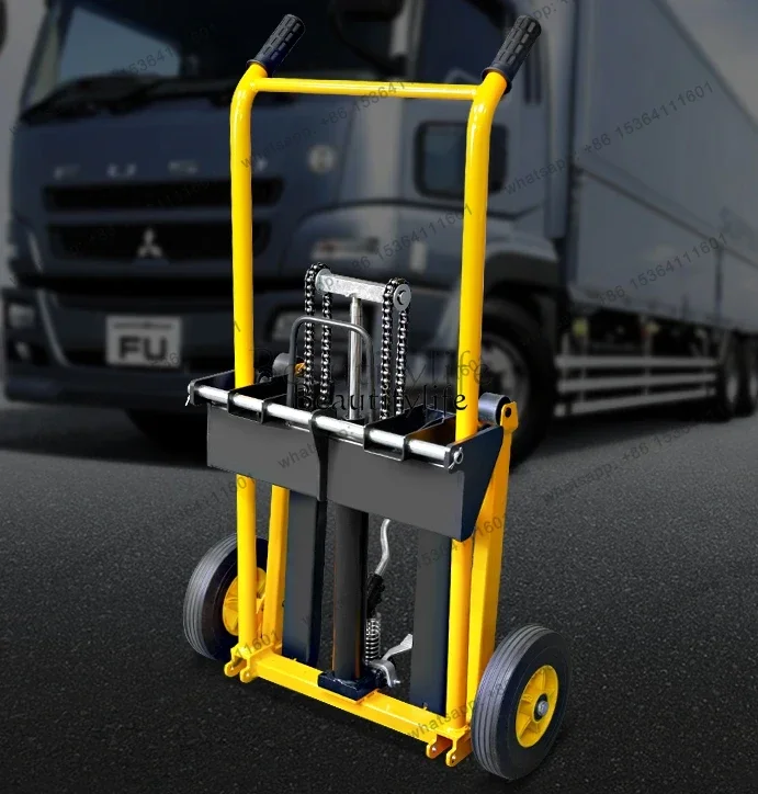 55Hydraulic Portable Small Stacker Miniature Household Truck Stacking Unloading Artifact