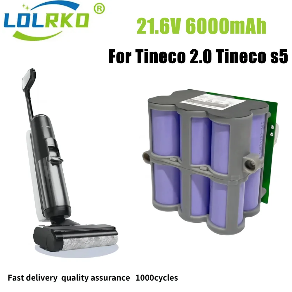 

Батарея для пылесоса 21,6 в, сменная батарея, для Tineco Floor ONE S5 PRO 2/S5 Smart/Steam аксессуары