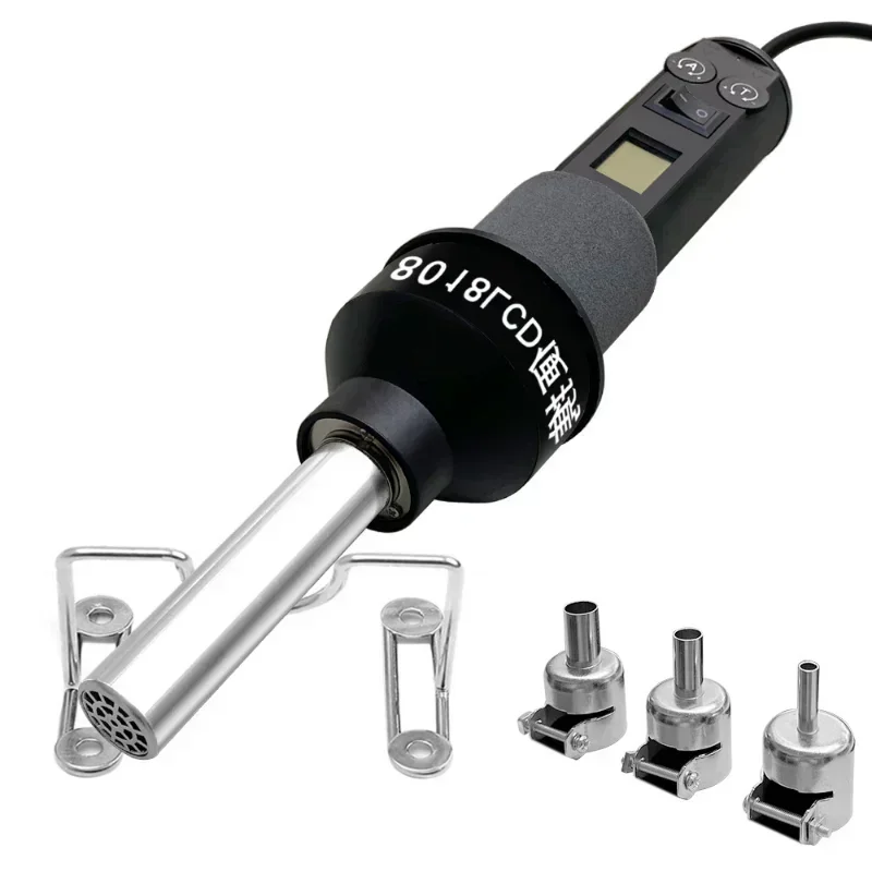 220 В 450 Вт 450 градусов ЖК-дисплей Регулируемый электронный тепловой фен Паяльная станция для распайки IC Rework 4 сопла 8018LCD