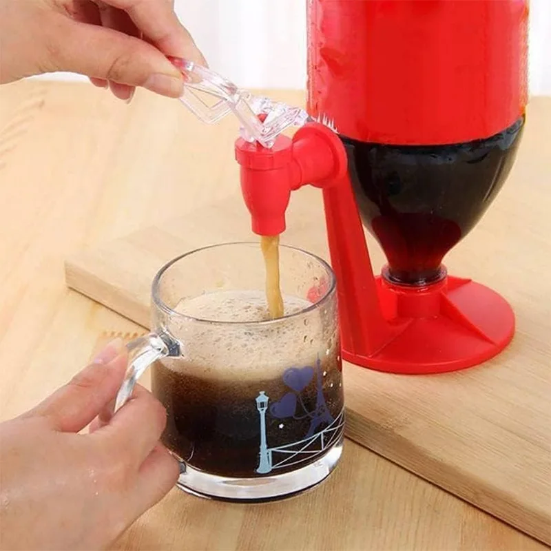 Summer Cola Inverted Beverage Plastic Faucet Hand Press Beverage Dispenser Sprite Cola Dispenser  Kitchenware For Kitchen