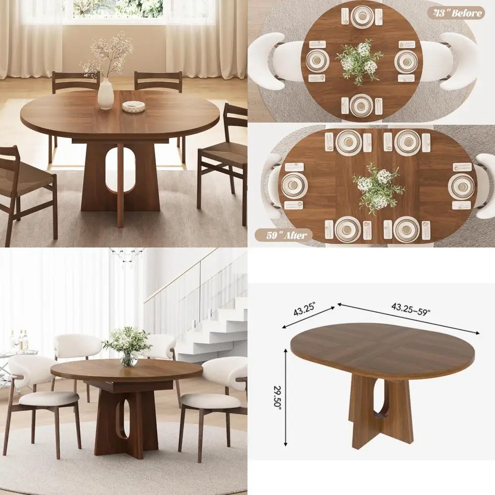 Oval Wood Expandabl… - image