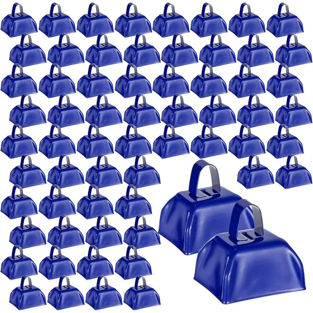 

72 Pieces of Metal Cowbell with Handle Cowbell Noisemaker Christmas Decorations Hoops Decorations Sporting Events