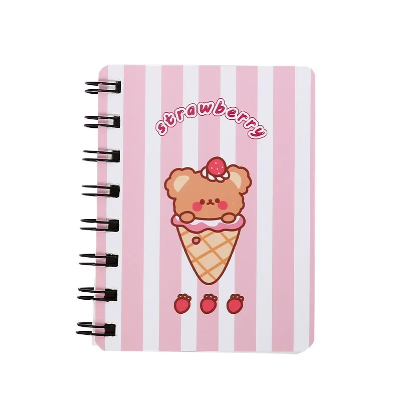 A7 Cute Rollover Mini Portable Coil Notepad Pockets Notebook Diary Exercise Book School Office Supply Office Accessories