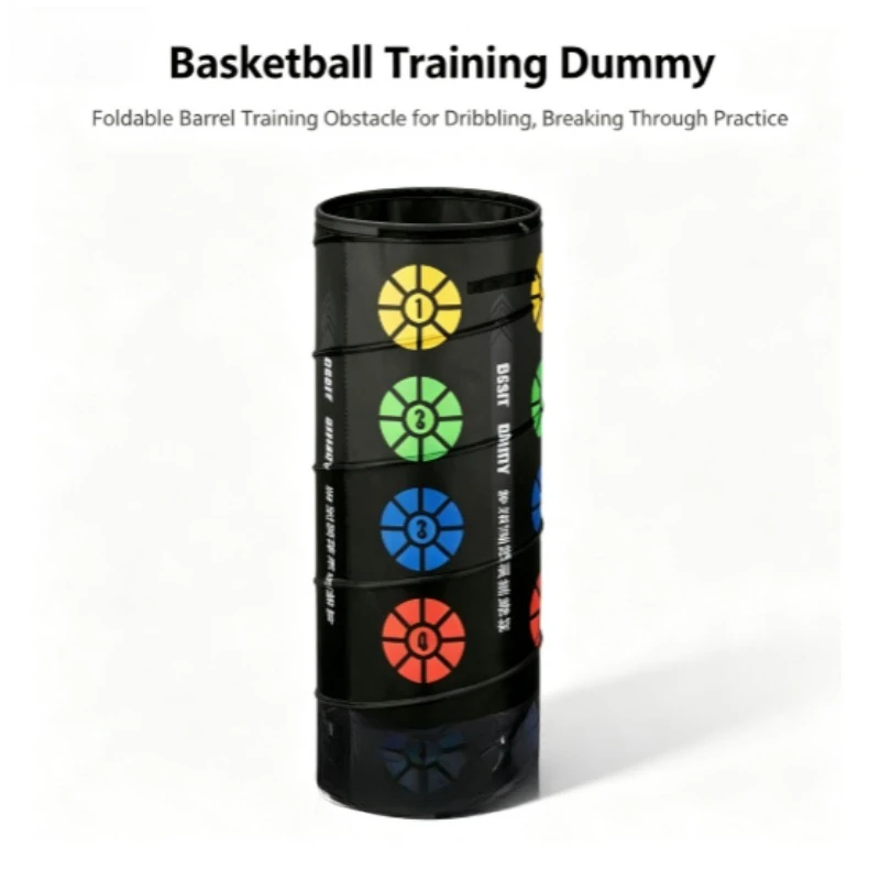 For Foldable Basketball Training Defender Barrel Human Wall Obstacle Dribbling Breakthrough Training Equipment For Basketball