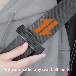 Seat belt elastic fixing clip with solid fragrance stick seat belt adjustment limiter car black anti slip clip universal