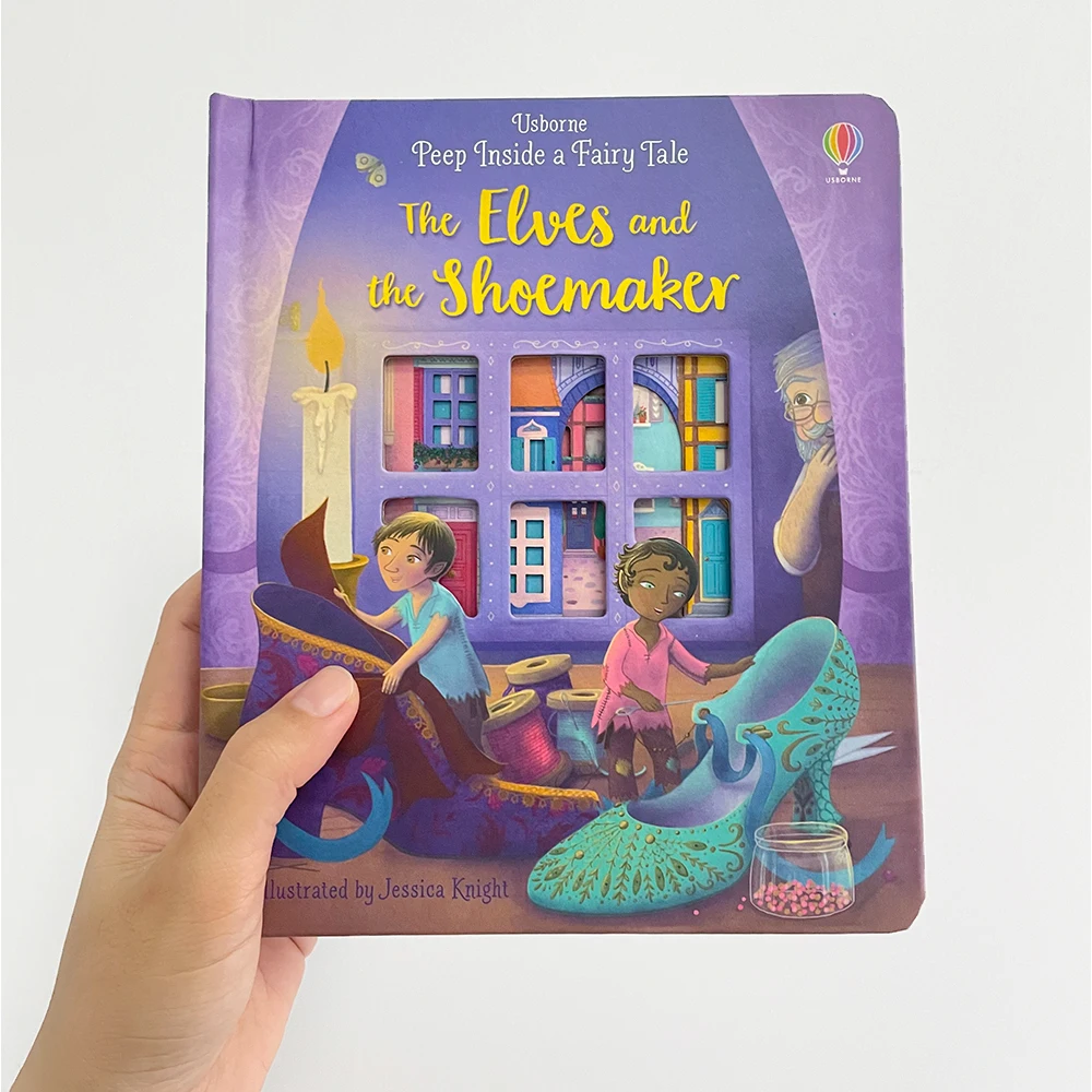 Usborne Peep Inside A Fairy Tale The Elves and The Shoemaker Educational English Story Book for Kids 3D Flap Picture Books