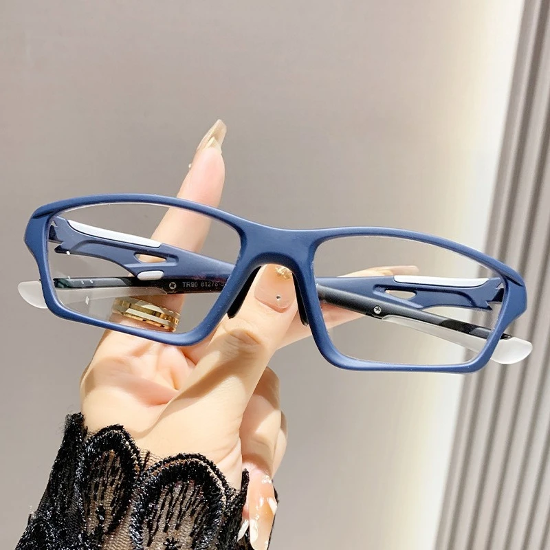 

1pc Photosensitive Color-changing Sports Glasses Anti-blue Light Outdoor Cycling Running Flat Glasses