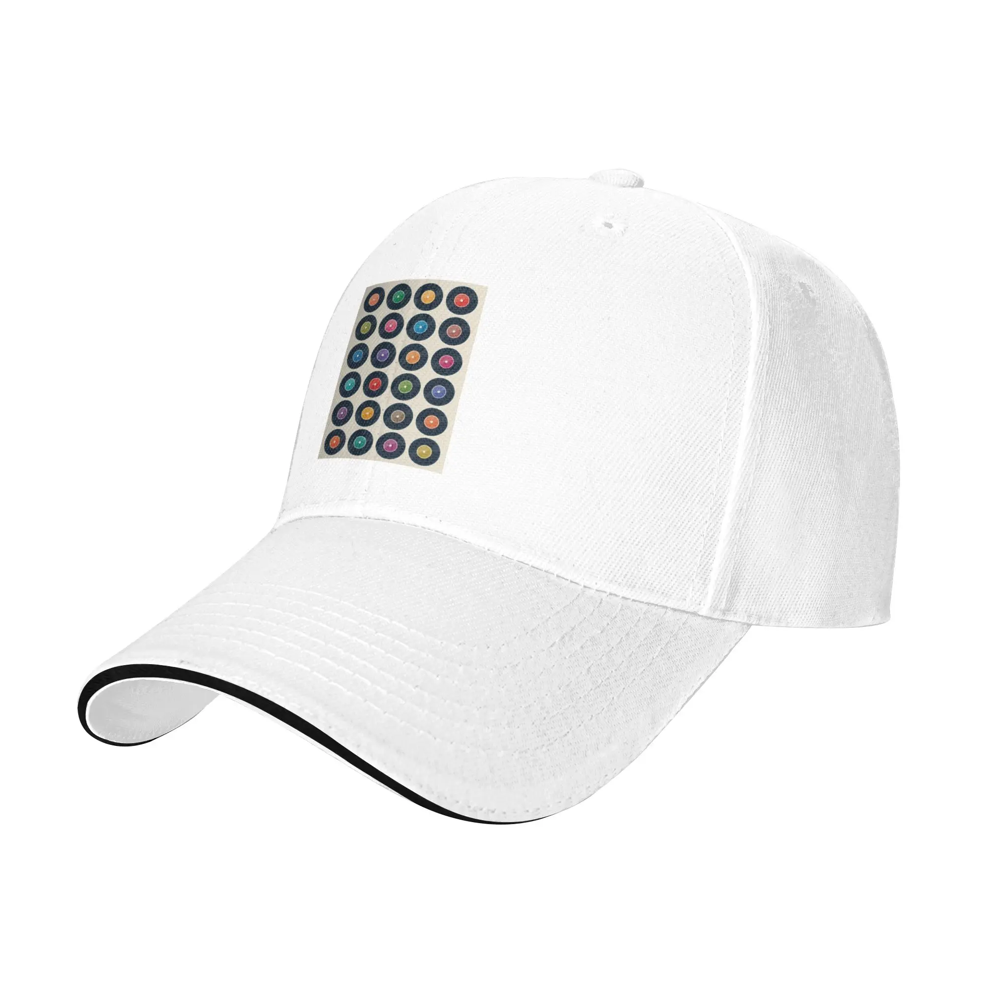 Vinyl Record Collection Cap Casual Baseball Caps Adjustable Hat Hip Hop Summer Unisex Baseball Hats Customizable Polychromatic
