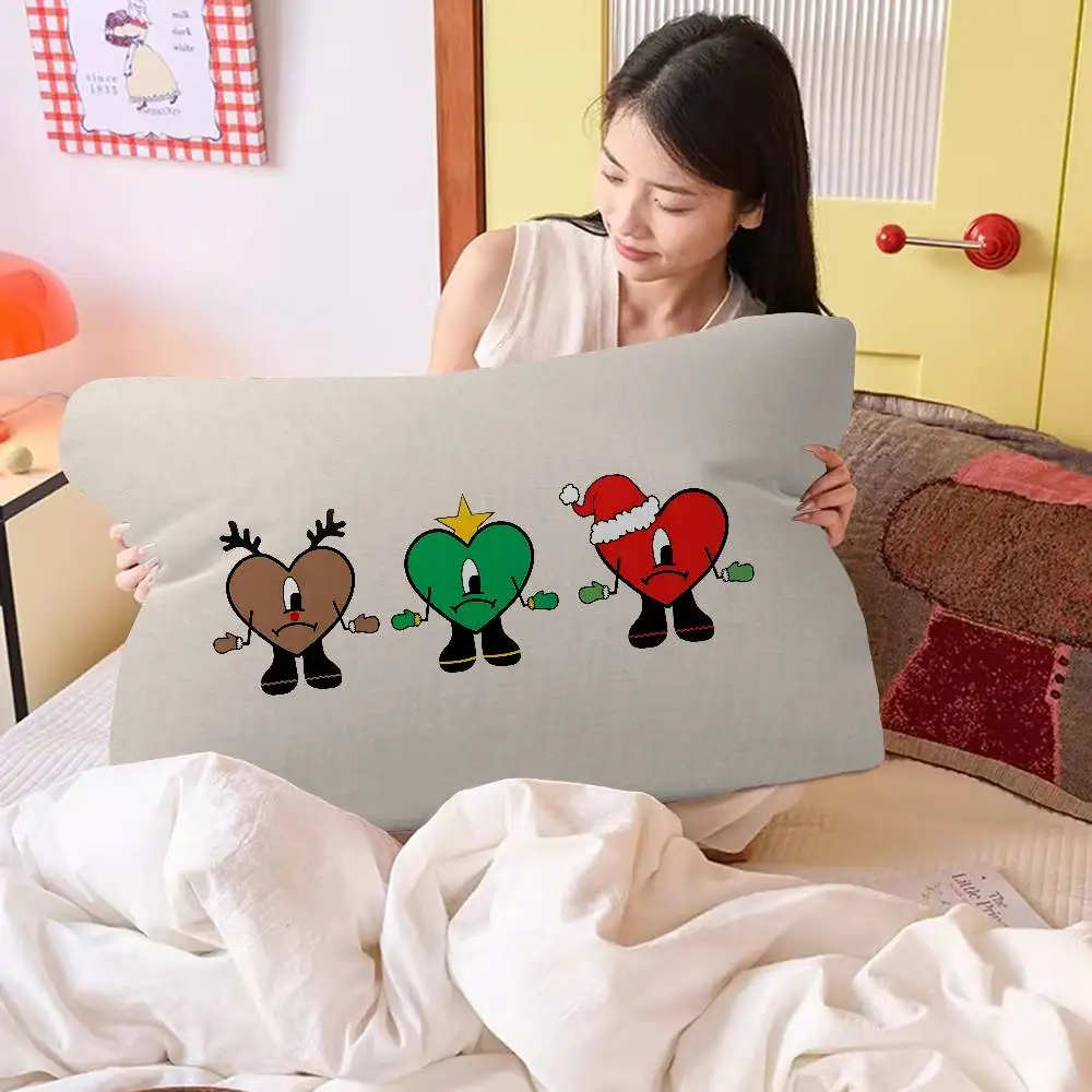 B-Bads B-Bunnys Art Quick-Dry Polyester Pillowcase for Adult Women, Anti-Oil, Non-Slip, Sweat-Absorbent, Home Use