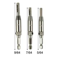 3pcs Self Centering Hinge Drill Bits Set Door Cabinet Holes HSS Hex Groove Cabinet Cupboard Hinge Drill Kit Tools Drill