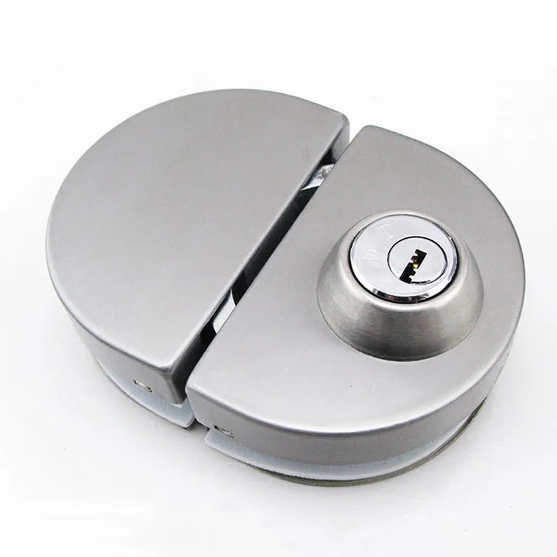 1 Set 118A Type Single Open Glass Door Lock Stainless Steel Bolt Sliding Door Lock Office Glass Door Security Lock Home Hardware