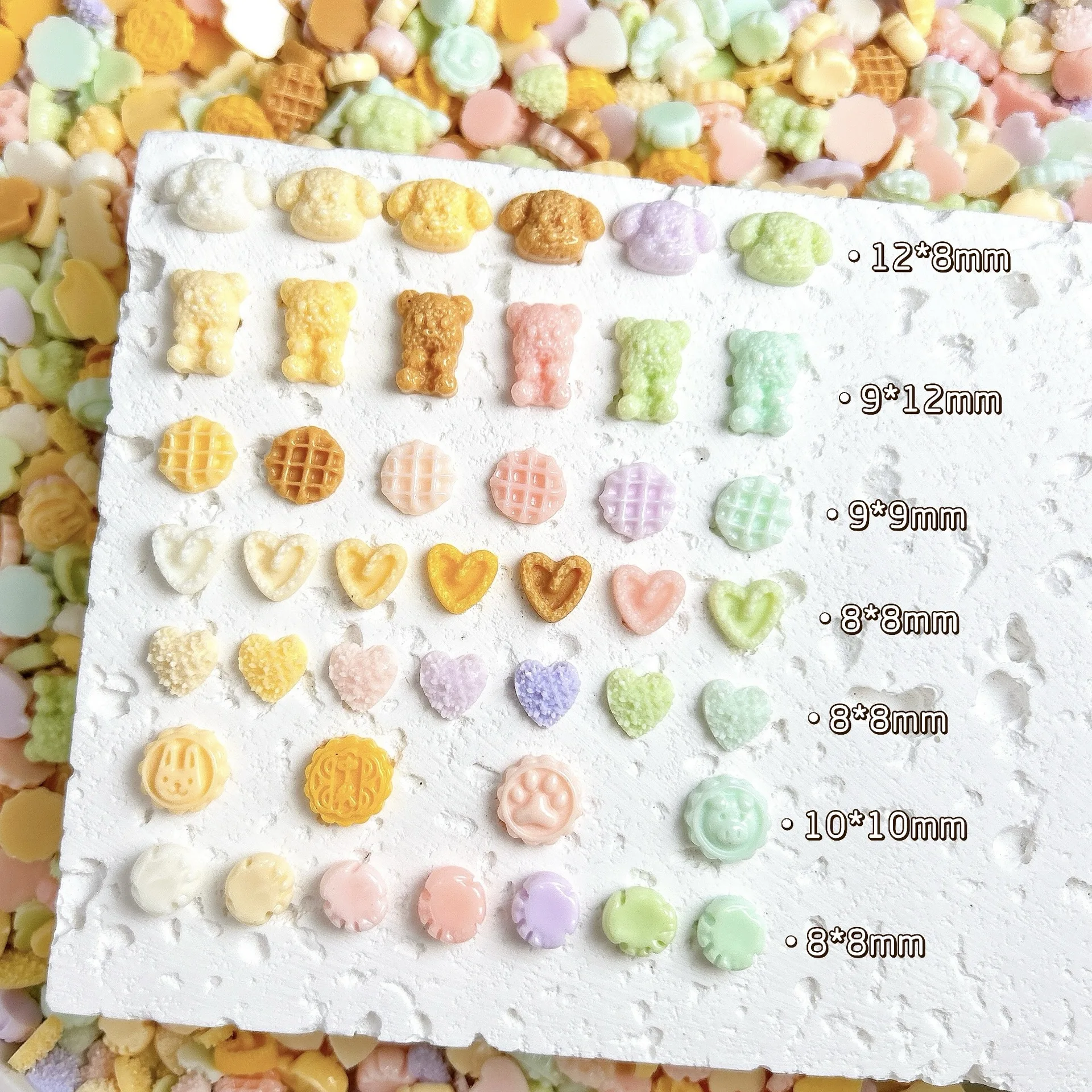 Cartoon Dog Head Macaron Cookie Resin Charms, Mini Fake Food Decor for Nails, Earrings, Doll House & Cream Glue DIY Accessories