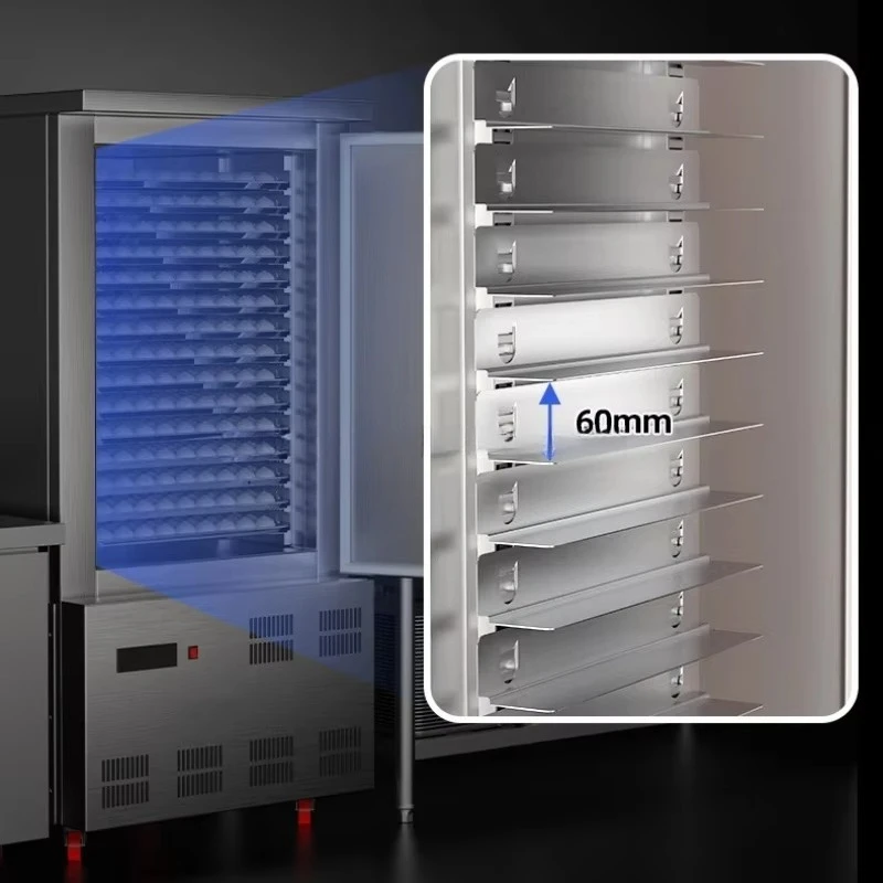 -45 Degree Seafood Meat Fish With Liquid Nitrogen Quality Hotel Restaurant Industrial Shock Fast Plate Blast Freezer