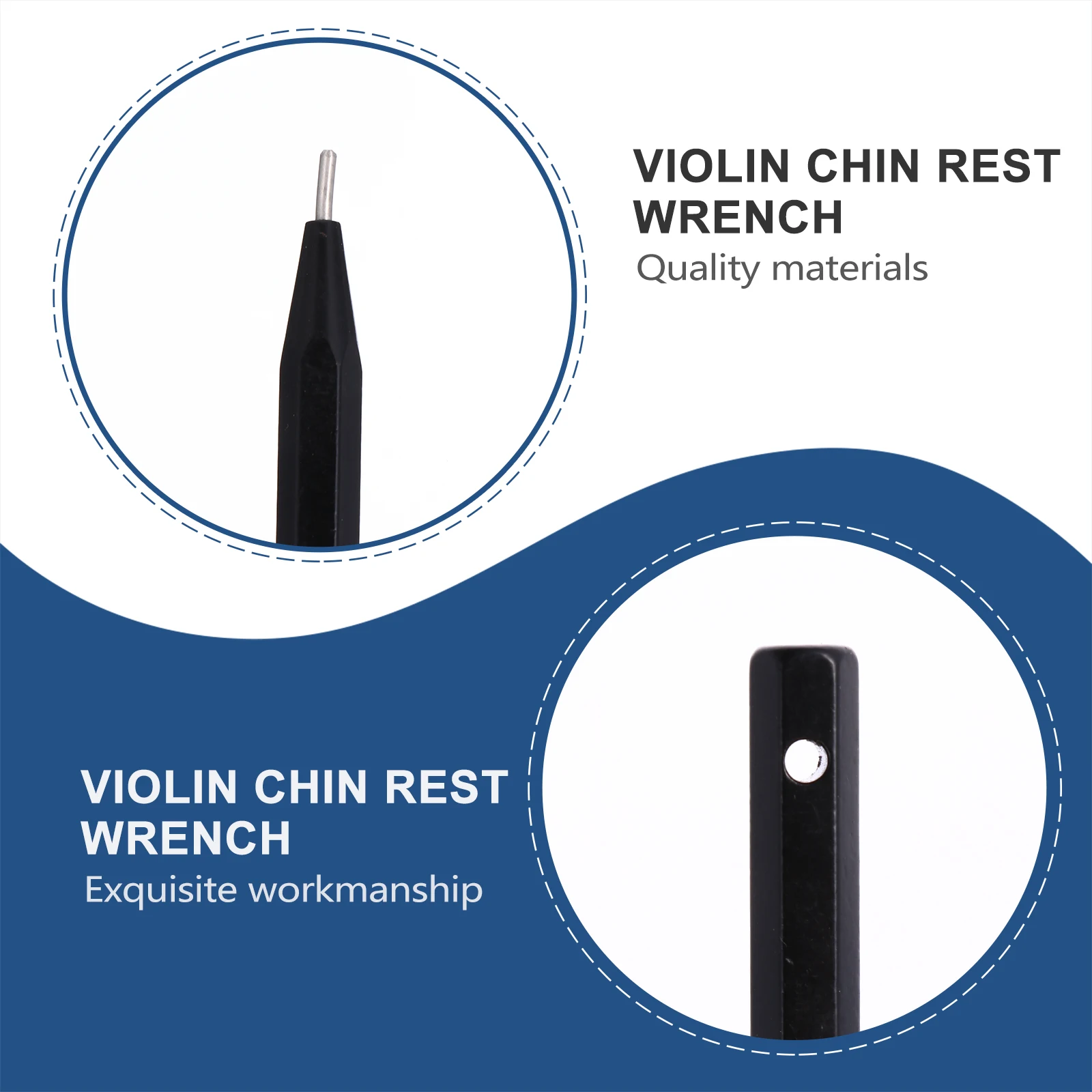 

2Pcs Violin Accessories Precision Chinrest Wrench Durable Material Compact Professional Tool Quick Adjustment Violin Chinrest