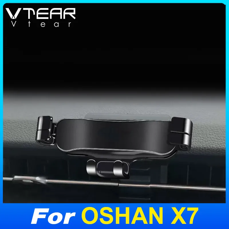 

Vtear Cell Phone Holder Cover Auto Air Outlet Clip Mount Dashboard GPS Stand Interior Accessories For Changan OSHAN X7 2020-2021