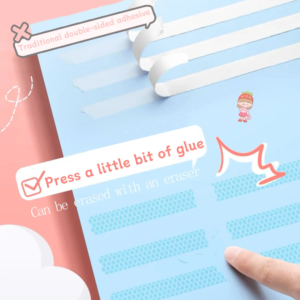 Sangle de déclaration de document Morandi pour étudiants et enfants, mignon, blanc, type de presse, outils, fournitures de bureau