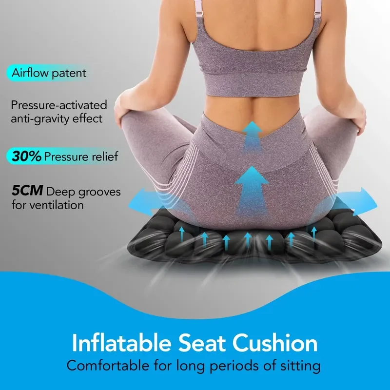 Lightweight TUP Self Inflating Seat Cushion Waterproof Portable Camping Pad Compact Air Pillow for Travel Aircraft Outdoor