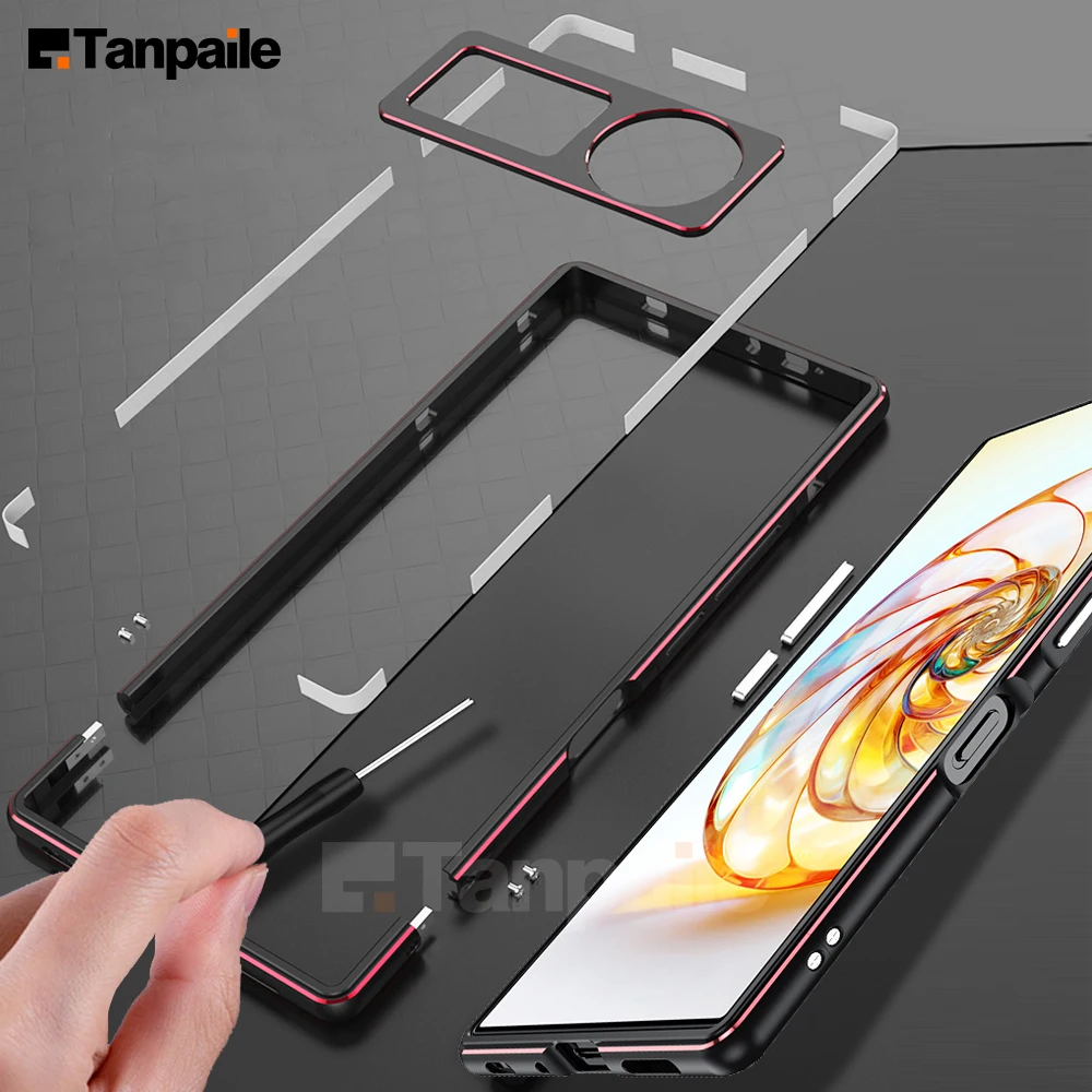 

Tanpaile- Luxury Ultra-Thin Aluminum Alloy Metal Bumper for ZTE Nubia Z60 Ultra Case Lock Frame Shockproof Cover Capa