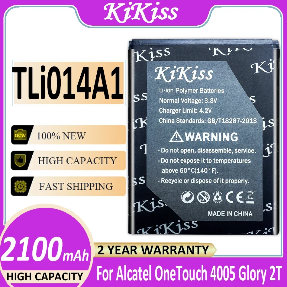 Аккумулятор TLi014A1 для Alcatel One Touch 4033D 4032D POP C3 Pixi 4007D BY71, сменный литий-ионный аккумулятор большой емкости 2100 мАч