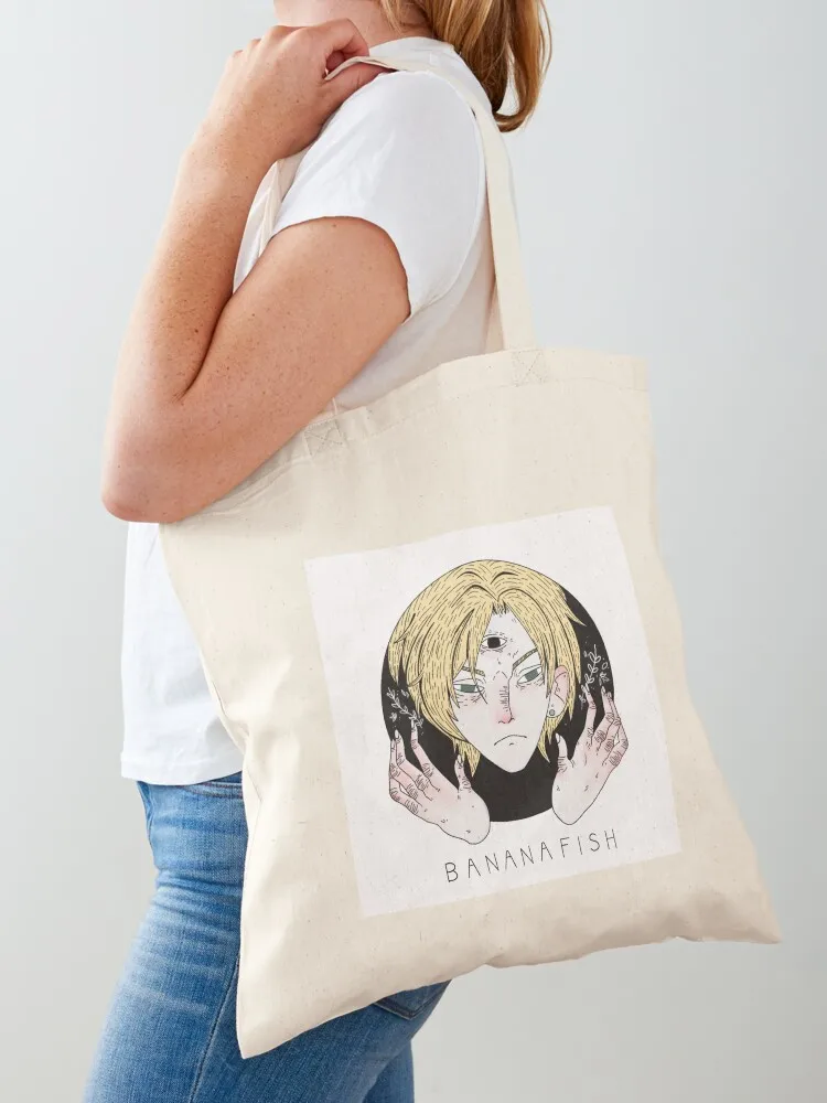 Banana Fish x Ricky Montgomery Tote Bag tote bag screen Cloth bags supermarket folding bag